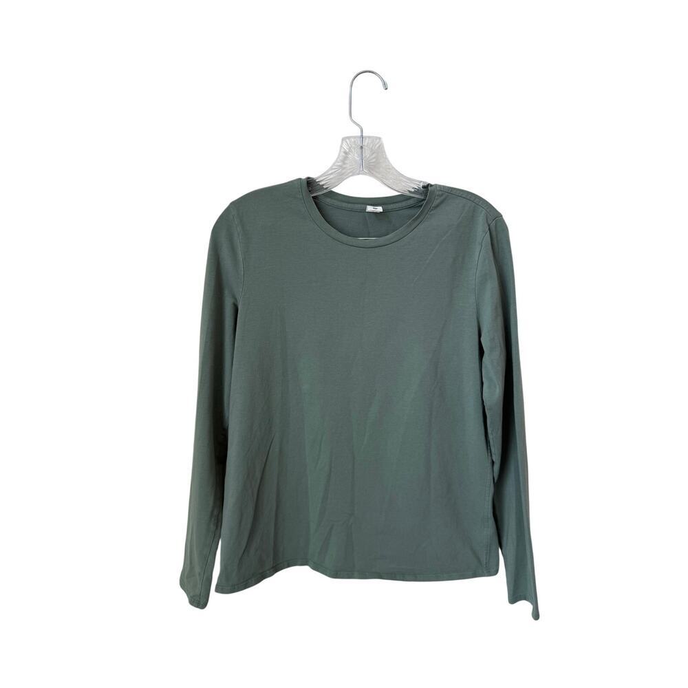 Lululemon Men’s Cotton Crewneck Green Long Sleeve Shirt Size Medium